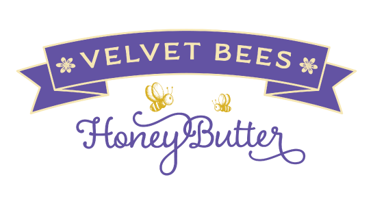 velvet bees honey butter color logo