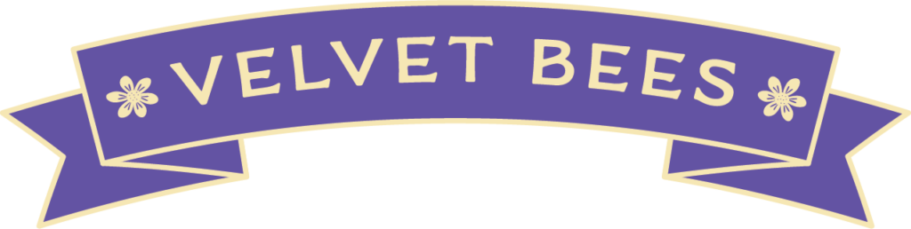 velvet bees purple logo banner
